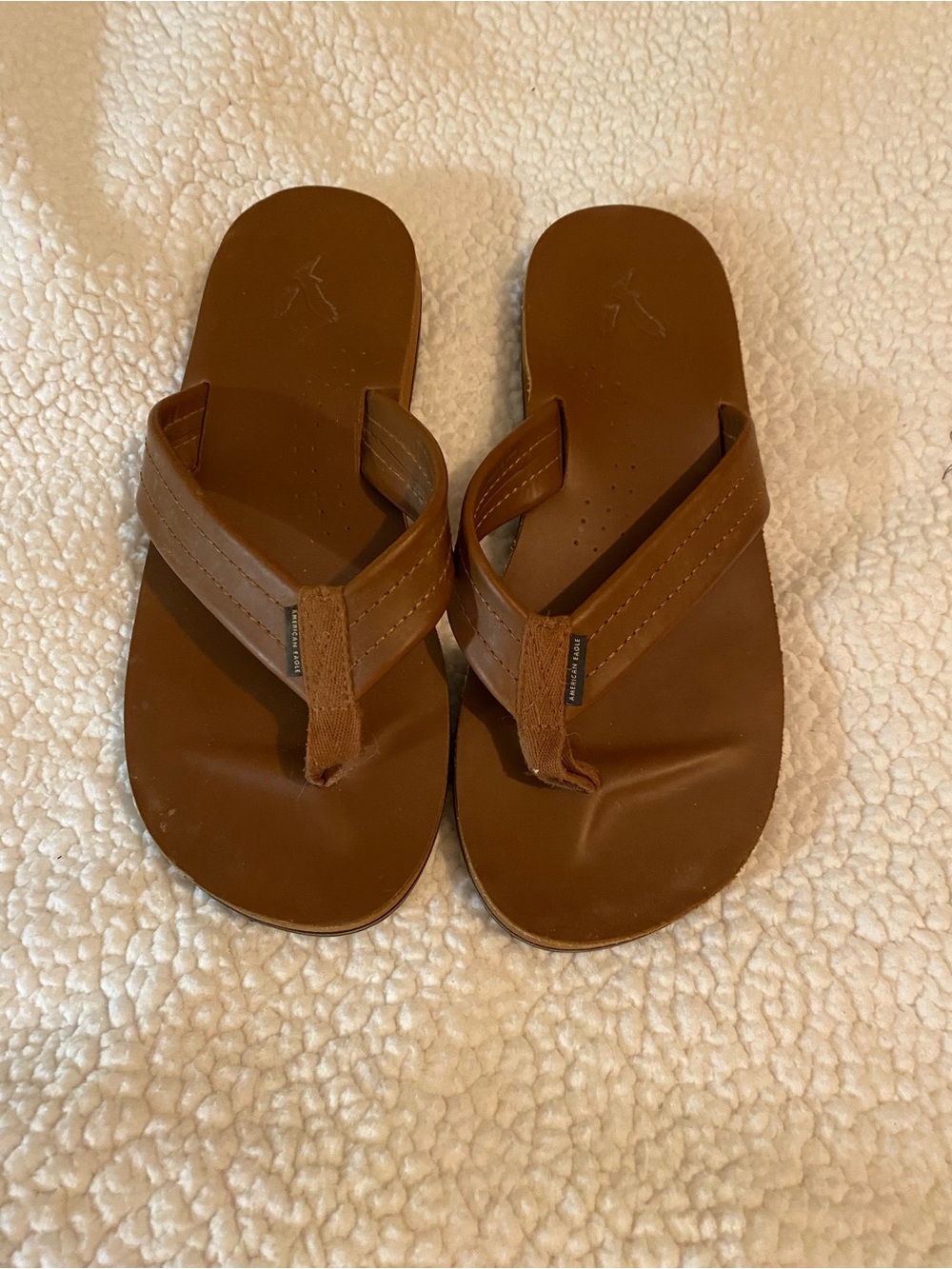 American Eagle Outfitters Men's Brown Flip-Flop Sandals